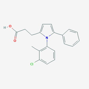 molecular formula C20H18ClNO2 B317151 3-[1-(3-chloro-2-methylphenyl)-5-phenyl-1H-pyrrol-2-yl]propanoic acid 