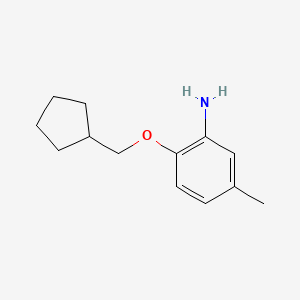 molecular formula C13H19NO B3171522 2-(Cyclopentylmethoxy)-5-methylaniline CAS No. 946682-80-0