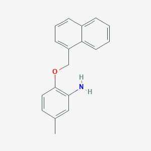 molecular formula C18H17NO B3171526 5-Methyl-2-(1-naphthylmethoxy)aniline CAS No. 946682-84-4