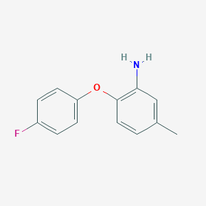 molecular formula C13H12FNO B3171538 2-(4-Fluorophenoxy)-5-methylaniline CAS No. 946683-05-2