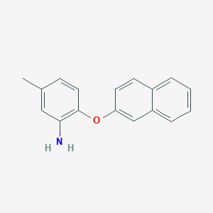 molecular formula C17H15NO B3171555 5-Methyl-2-(2-naphthyloxy)aniline CAS No. 946683-17-6