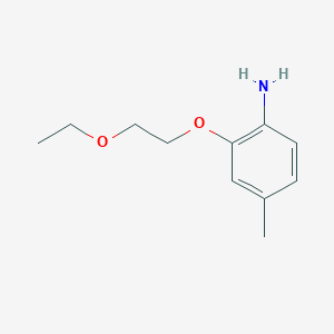 molecular formula C11H17NO2 B3171564 2-(2-Ethoxyethoxy)-4-methylaniline CAS No. 946683-23-4