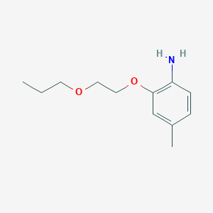 molecular formula C12H19NO2 B3171578 4-Methyl-2-(2-propoxyethoxy)aniline CAS No. 946683-32-5