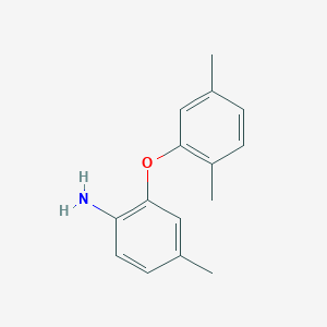 molecular formula C15H17NO B3171587 2-(2,5-Dimethylphenoxy)-4-methylaniline CAS No. 946683-41-6