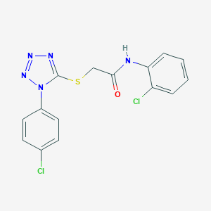 molecular formula C15H11Cl2N5OS B317159 N-(2-chlorophenyl)-2-{[1-(4-chlorophenyl)-1H-tetrazol-5-yl]sulfanyl}acetamide 