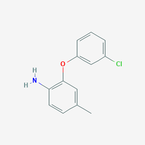 molecular formula C13H12ClNO B3171595 2-(3-Chlorophenoxy)-4-methylaniline CAS No. 946683-44-9