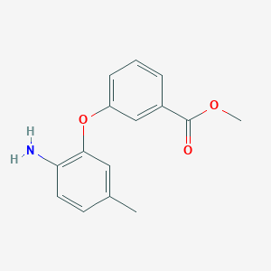molecular formula C15H15NO3 B3171598 Methyl 3-(2-amino-5-methylphenoxy)benzoate CAS No. 946683-47-2