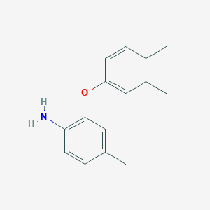 molecular formula C15H17NO B3171606 2-(3,4-Dimethylphenoxy)-4-methylaniline CAS No. 946683-49-4