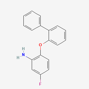 molecular formula C18H14FNO B3171641 2-([1,1'-Biphenyl]-2-yloxy)-5-fluoroaniline CAS No. 946683-85-8
