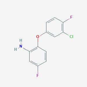 molecular formula C12H8ClF2NO B3171652 2-(3-Chloro-4-fluorophenoxy)-5-fluorophenylamine CAS No. 946683-93-8