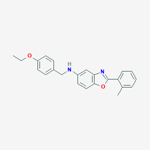 molecular formula C23H22N2O2 B317166 N-(4-ethoxybenzyl)-2-(2-methylphenyl)-1,3-benzoxazol-5-amine 