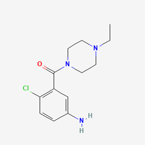 molecular formula C13H18ClN3O B3171678 (5-氨基-2-氯苯基)-(4-乙基哌嗪-1-基)甲酮 CAS No. 946691-05-0