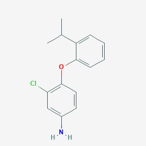 molecular formula C15H16ClNO B3171692 3-Chloro-4-(2-isopropylphenoxy)aniline CAS No. 946697-12-7