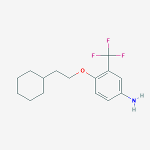 molecular formula C15H20F3NO B3171700 4-(2-Cyclohexylethoxy)-3-(trifluoromethyl)aniline CAS No. 946697-32-1
