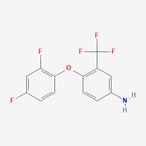 molecular formula C13H8F5NO B3171712 4-(2,4-Difluorophenoxy)-3-(trifluoromethyl)aniline CAS No. 946697-82-1
