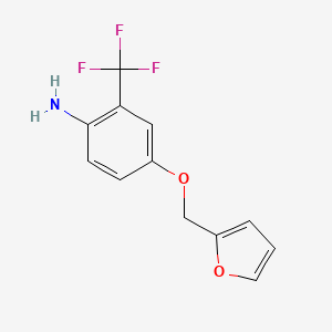molecular formula C12H10F3NO2 B3171724 4-(2-Furylmethoxy)-2-(trifluoromethyl)aniline CAS No. 946697-91-2