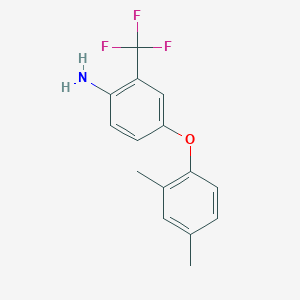 molecular formula C15H14F3NO B3171744 4-(2,4-Dimethylphenoxy)-2-(trifluoromethyl)aniline CAS No. 946698-06-2