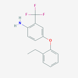 molecular formula C15H14F3NO B3171752 4-(2-Ethylphenoxy)-2-(trifluoromethyl)aniline CAS No. 946698-09-5