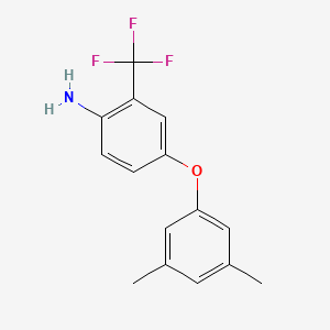 molecular formula C15H14F3NO B3171763 4-(3,5-二甲基苯氧基)-2-(三氟甲基)苯胺 CAS No. 946698-20-0