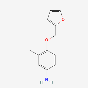 molecular formula C12H13NO2 B3171787 4-(2-Furylmethoxy)-3-methylaniline CAS No. 946698-50-6