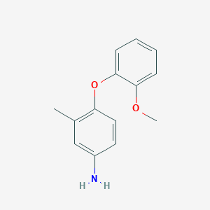 molecular formula C14H15NO2 B3171795 4-(2-Methoxyphenoxy)-3-methylaniline CAS No. 946698-59-5