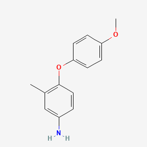 molecular formula C14H15NO2 B3171818 4-(4-Methoxyphenoxy)-3-methylaniline CAS No. 946698-77-7
