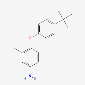 molecular formula C17H21NO B3171819 4-[4-(Tert-butyl)phenoxy]-3-methylphenylamine CAS No. 946698-80-2
