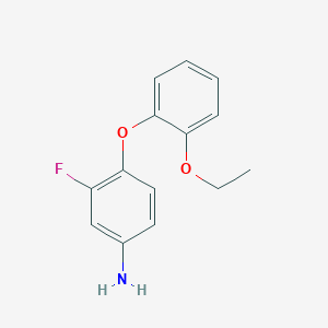 molecular formula C14H14FNO2 B3171836 4-(2-乙氧基苯氧基)-3-氟苯胺 CAS No. 946699-04-3