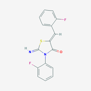 molecular formula C16H10F2N2OS B317184 5-(2-Fluoro-benzylidene)-3-(2-fluoro-phenyl)-2-imino-thiazolidin-4-one 