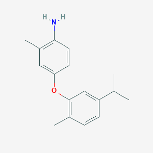 molecular formula C17H21NO B3171875 4-(5-Isopropyl-2-methylphenoxy)-2-methylaniline CAS No. 946699-54-3