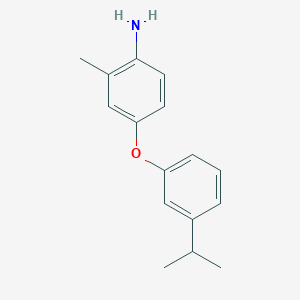molecular formula C16H19NO B3171879 4-(3-Isopropylphenoxy)-2-methylaniline CAS No. 946699-63-4