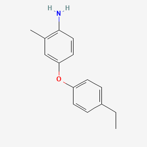 molecular formula C15H17NO B3171894 4-(4-Ethylphenoxy)-2-methylaniline CAS No. 946699-78-1
