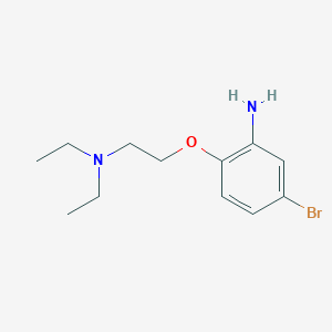 molecular formula C12H19BrN2O B3171899 5-Bromo-2-[2-(diethylamino)ethoxy]aniline CAS No. 946699-87-2