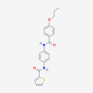 molecular formula C21H20N2O3S B317192 N-{4-[(4-propoxybenzoyl)amino]phenyl}-2-thiophenecarboxamide 