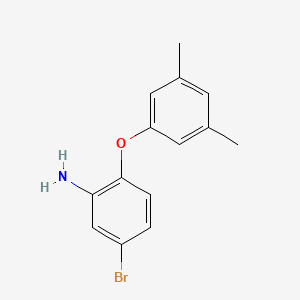 molecular formula C14H14BrNO B3171927 5-Bromo-2-(3,5-dimethylphenoxy)aniline CAS No. 946700-26-1