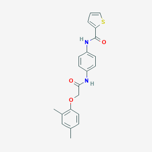 molecular formula C21H20N2O3S B317194 N-[4-[[2-(2,4-dimethylphenoxy)acetyl]amino]phenyl]thiophene-2-carboxamide 