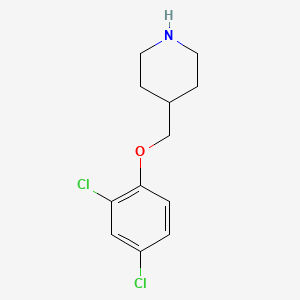 molecular formula C12H15Cl2NO B3171950 4-[(2,4-Dichlorophenoxy)methyl]piperidine CAS No. 946713-70-8