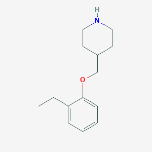 molecular formula C14H21NO B3171956 4-[(2-Ethylphenoxy)methyl]piperidine CAS No. 946713-73-1