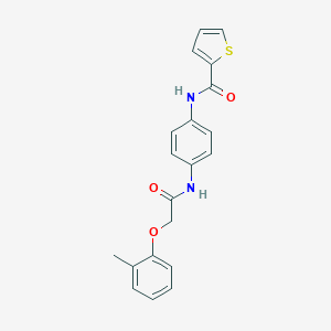 molecular formula C20H18N2O3S B317197 N-(4-{[(2-methylphenoxy)acetyl]amino}phenyl)thiophene-2-carboxamide 