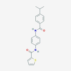molecular formula C21H20N2O2S B317198 N-[4-({[4-(propan-2-yl)phenyl]carbonyl}amino)phenyl]thiophene-2-carboxamide 