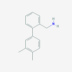 molecular formula C15H17N B3171988 (3',4'-二甲基[1,1'-联苯]-2-基)甲胺 CAS No. 946714-10-9