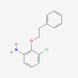 molecular formula C14H14ClNO B3172013 3-Chloro-2-(phenethyloxy)aniline CAS No. 946714-51-8