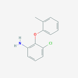 molecular formula C13H12ClNO B3172030 3-Chloro-2-(2-methylphenoxy)aniline CAS No. 946714-66-5
