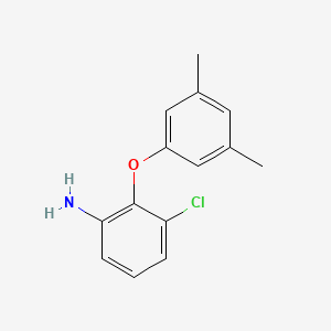 molecular formula C14H14ClNO B3172038 3-Chloro-2-(3,5-dimethylphenoxy)aniline CAS No. 946714-75-6