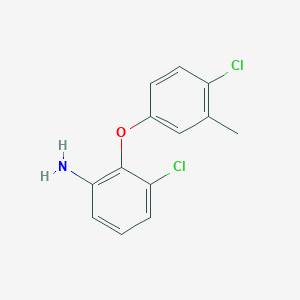 molecular formula C13H11Cl2NO B3172042 3-Chloro-2-(4-chloro-3-methylphenoxy)aniline CAS No. 946714-78-9
