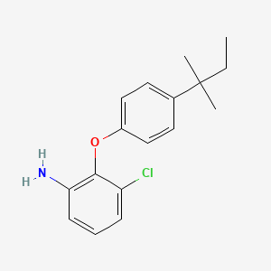 molecular formula C17H20ClNO B3172050 3-Chloro-2-[4-(tert-pentyl)phenoxy]aniline CAS No. 946714-82-5