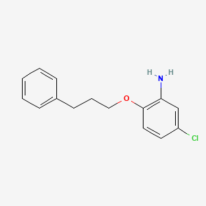 molecular formula C15H16ClNO B3172069 5-Chloro-2-(3-phenylpropoxy)aniline CAS No. 946714-98-3