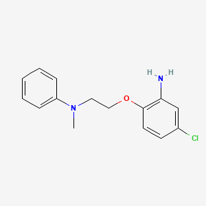 molecular formula C15H17ClN2O B3172078 N-[2-(2-氨基-4-氯苯氧基)乙基]-N-甲基-N-苯胺 CAS No. 946715-02-2