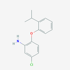 molecular formula C15H16ClNO B3172087 5-Chloro-2-(2-isopropylphenoxy)aniline CAS No. 946715-10-2