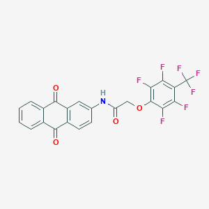 molecular formula C23H10F7NO4 B317209 N-(9,10-dioxo-9,10-dihydro-2-anthracenyl)-2-[2,3,5,6-tetrafluoro-4-(trifluoromethyl)phenoxy]acetamide 